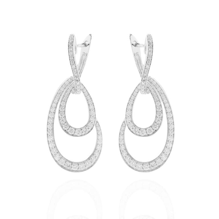 Double Looped Diamond Earrings Provident Jewelery