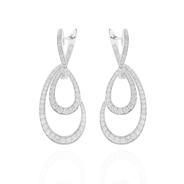 Double Looped Diamond Earrings Provident Jewelery