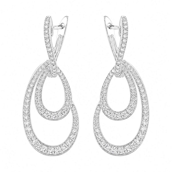 Double Looped Diamond Earrings