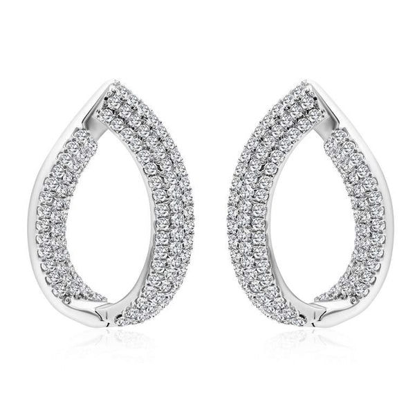 Diamond Oval Earrings