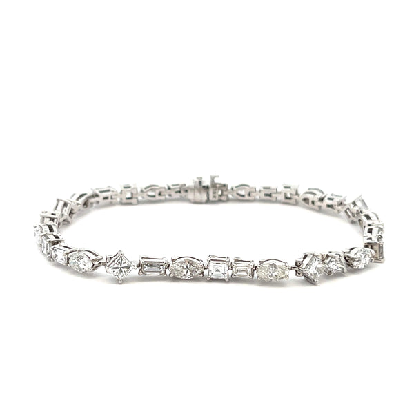 Multi-Shape Diamond Tennis Bracelet