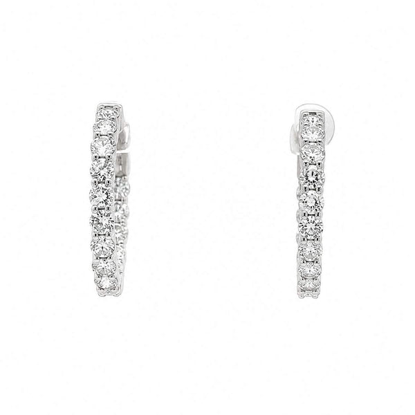 Diamond Inside/Outside Hoop Earring