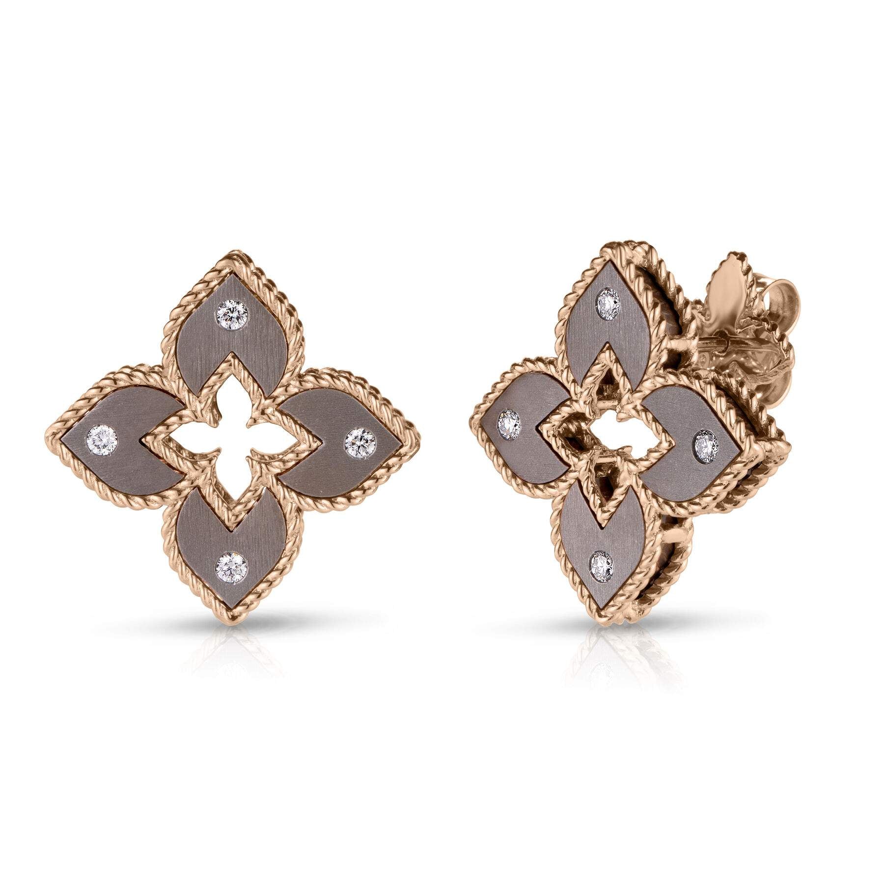 Roberto Coin Venetian Princess Flower Stud Earrings Provident Jewelery
