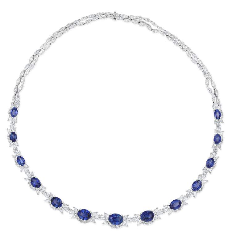 Sapphire & Diamond Necklace