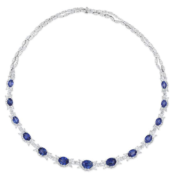 Sapphire & Diamond Necklace Provident Jewelery
