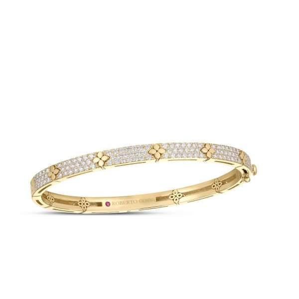 Roberto Coin Love In Verona Flower Narrow Bangle