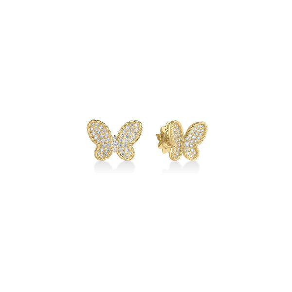 Roberto Coin Jasmine Butterfly Stud Earrings Provident Jewelery