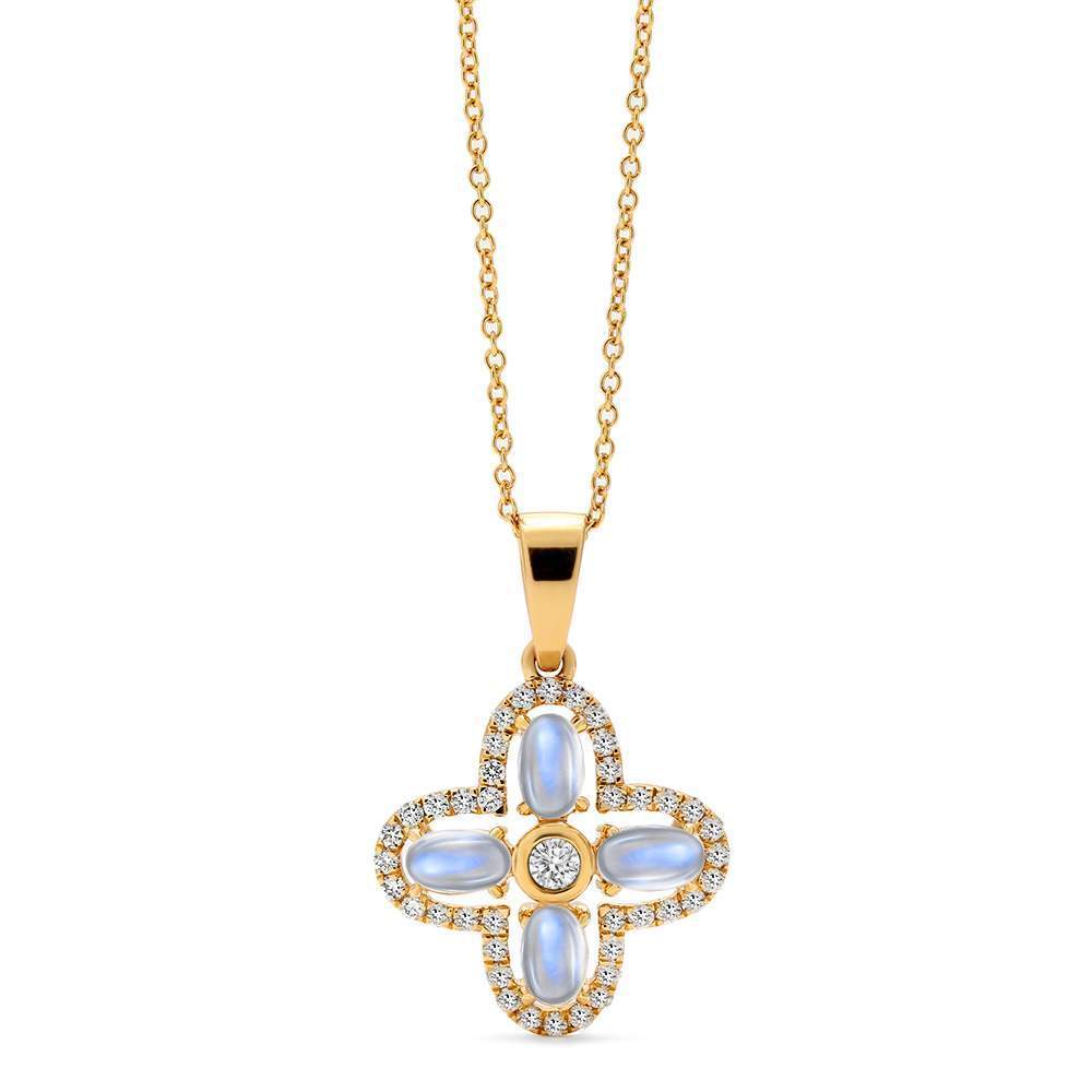 Mark Henry Moonstone Clover Necklace