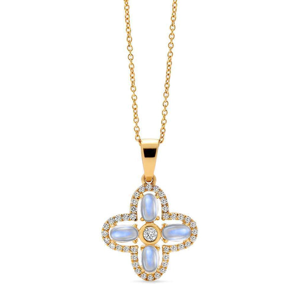 Mark Henry Moonstone Clover Necklace