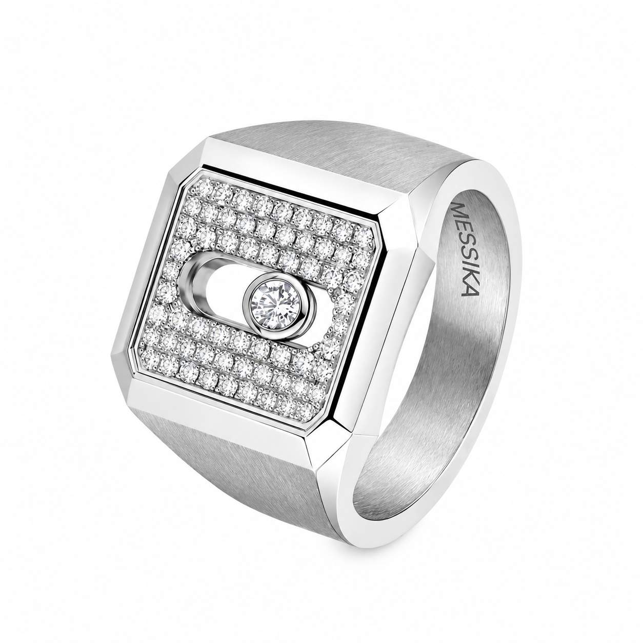 Messika Move Natural Pave Signet Ring