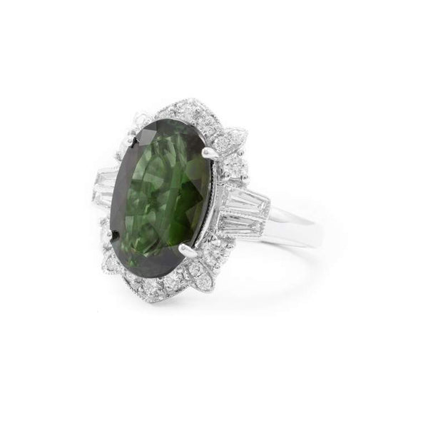 Tourmaline & Diamond Ring