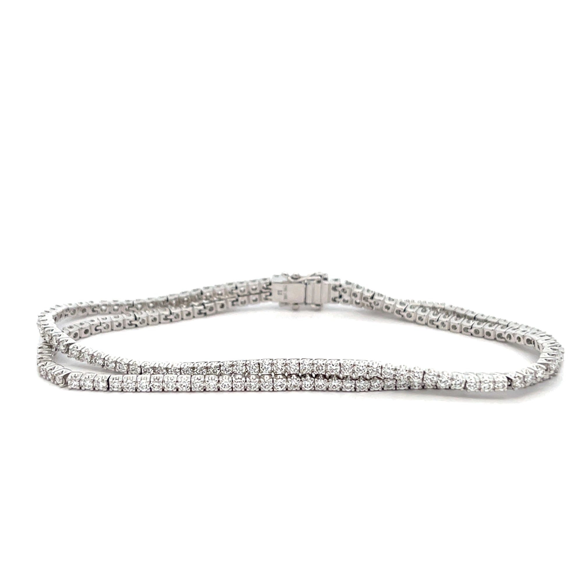 2 Row Diamond Tennis Bracelet