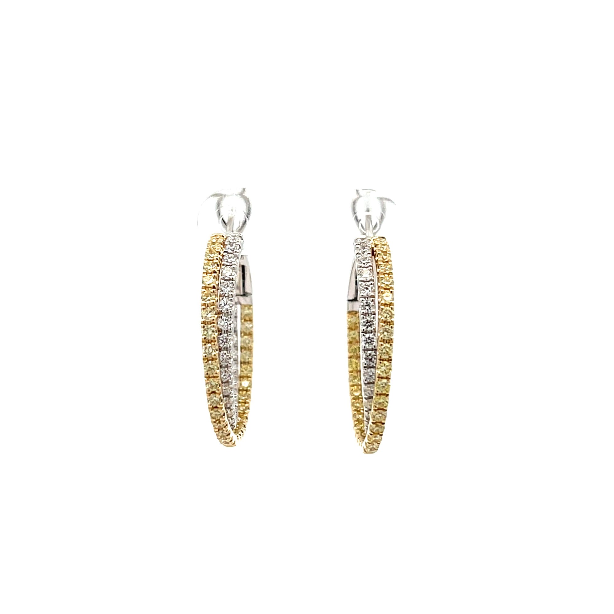 Yellow Diamond Earrings