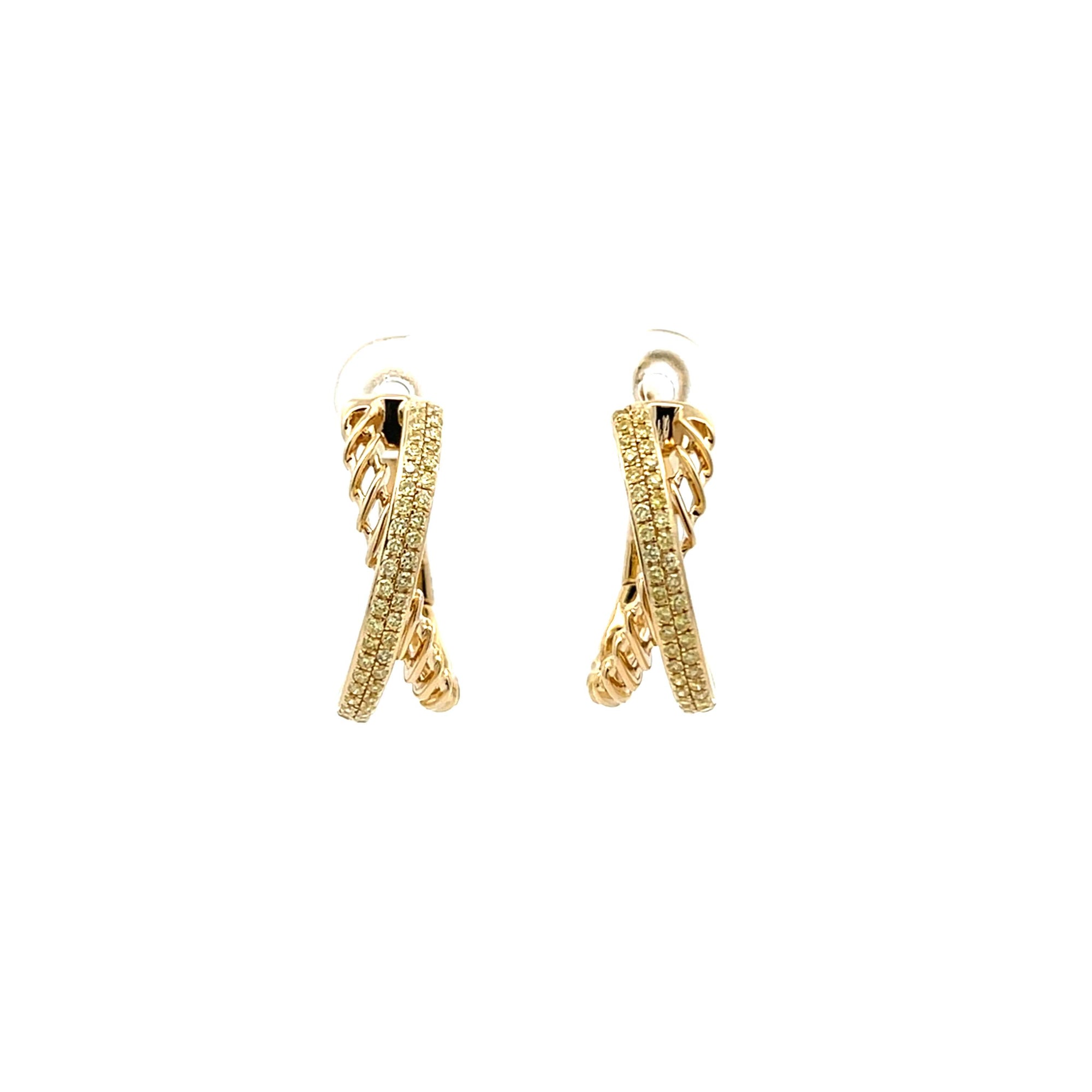Yellow Diamond Earrings