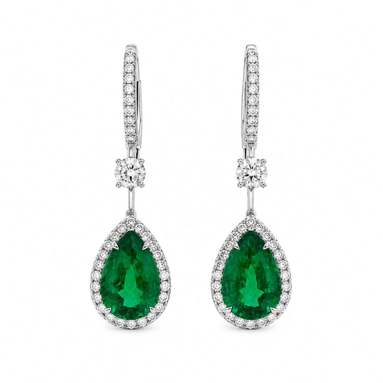 Emerald & Diamond Earrings