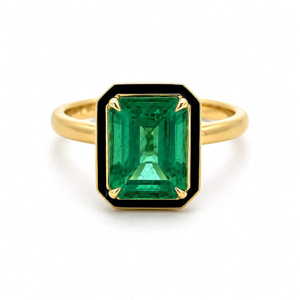 Emerald Solitaire Ring
