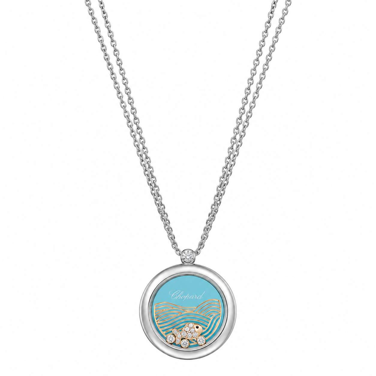 Chopard Happy "Fish" Diamonds Pendant Necklace