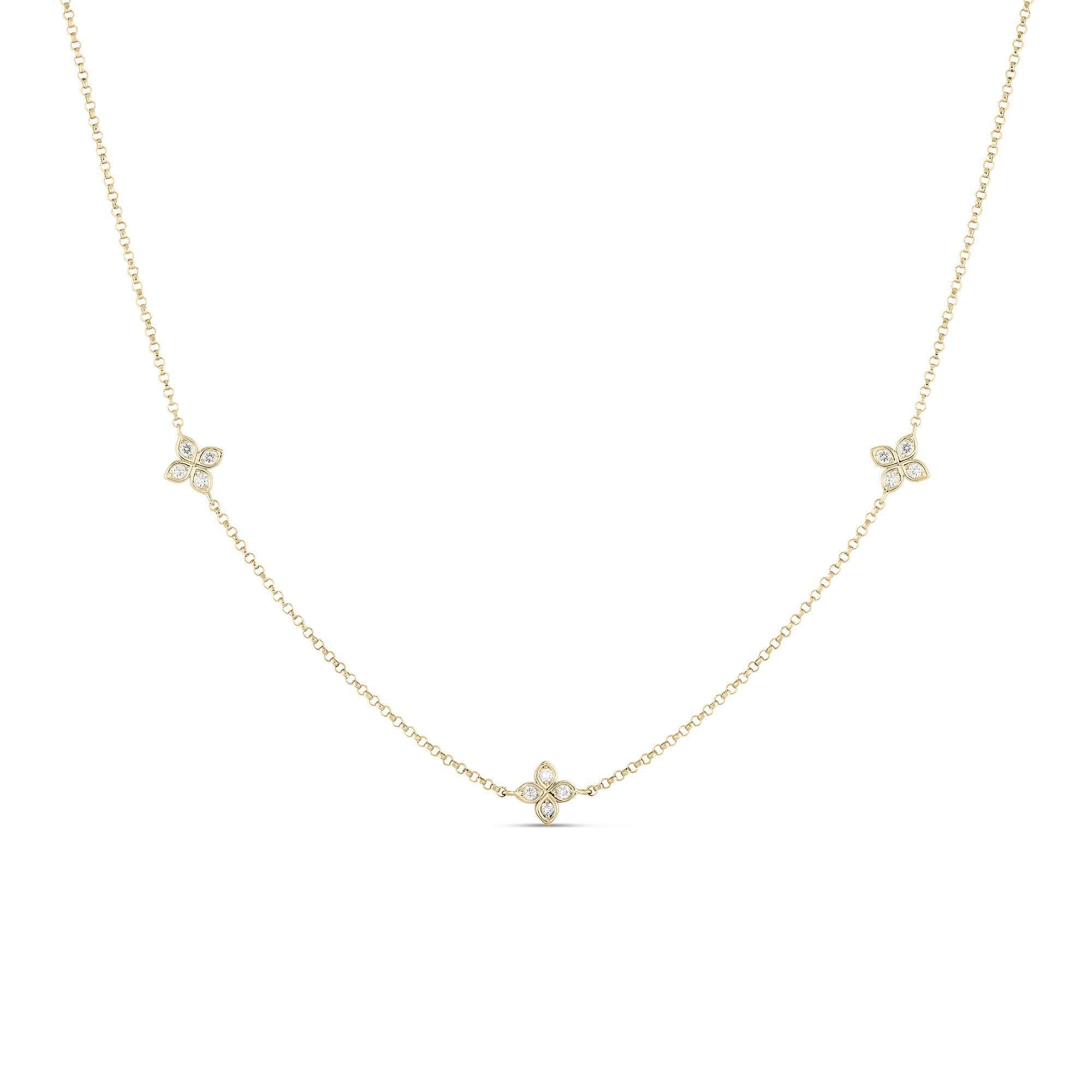 Roberto Coin Love BY The Inch Flower Necklace