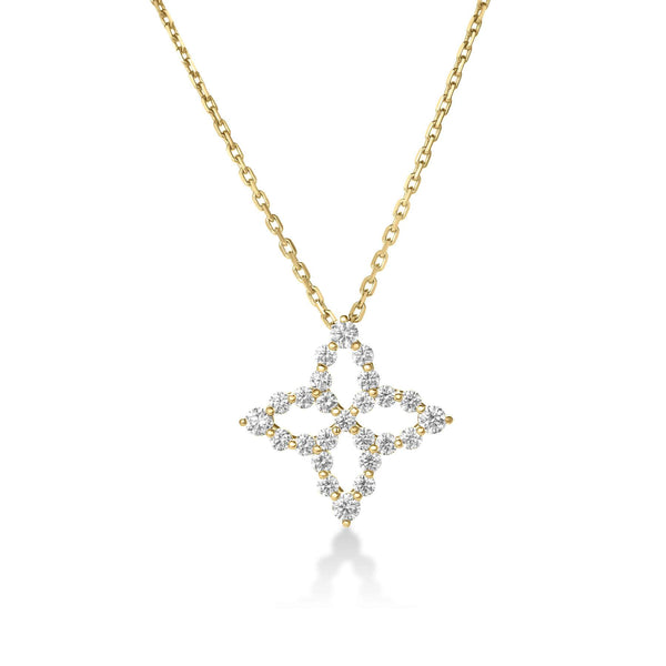 Roberto Coin Princess Outline Flower Necklace