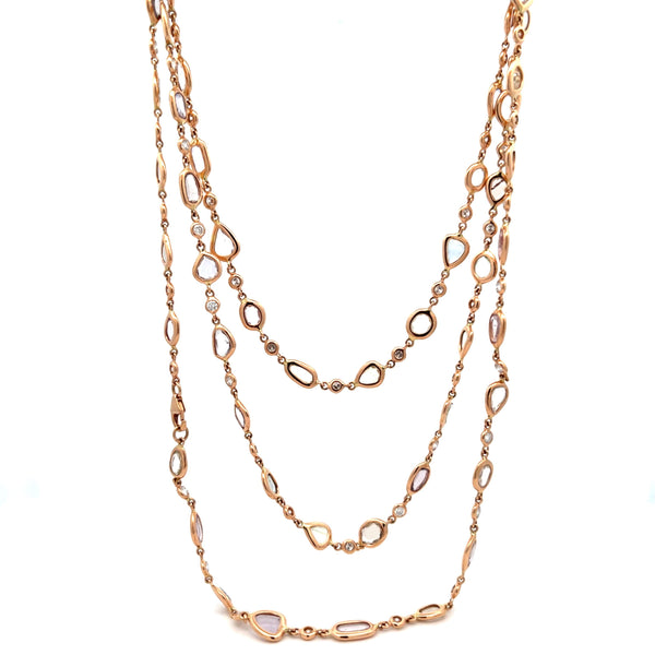 Diamond Bezel-Set Long Necklace