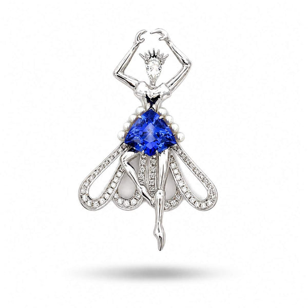 Tanzanite Ballerina Pin