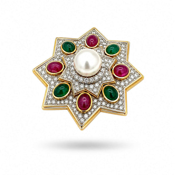Multi-Stone Star Pin