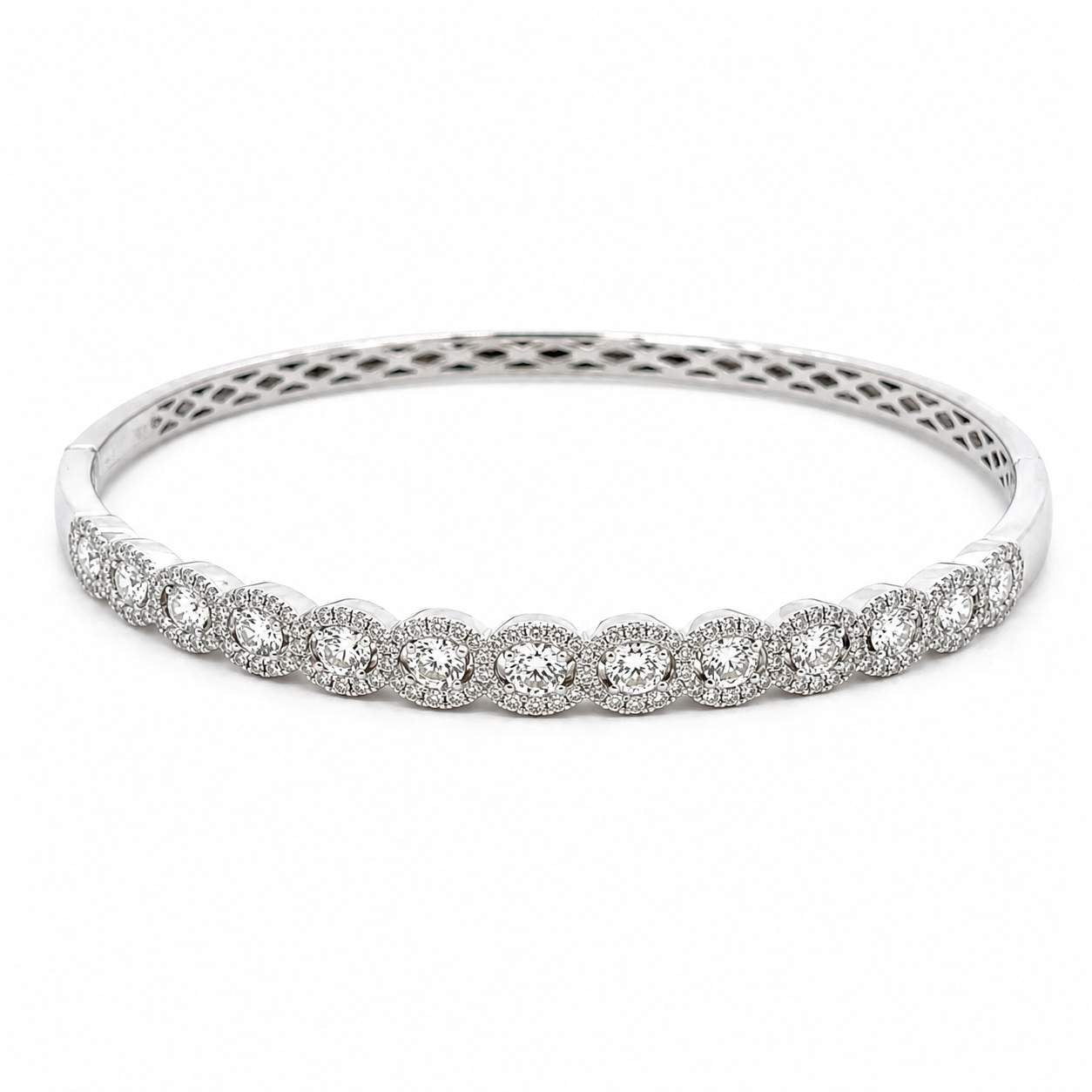 Halo Diamond Bangle