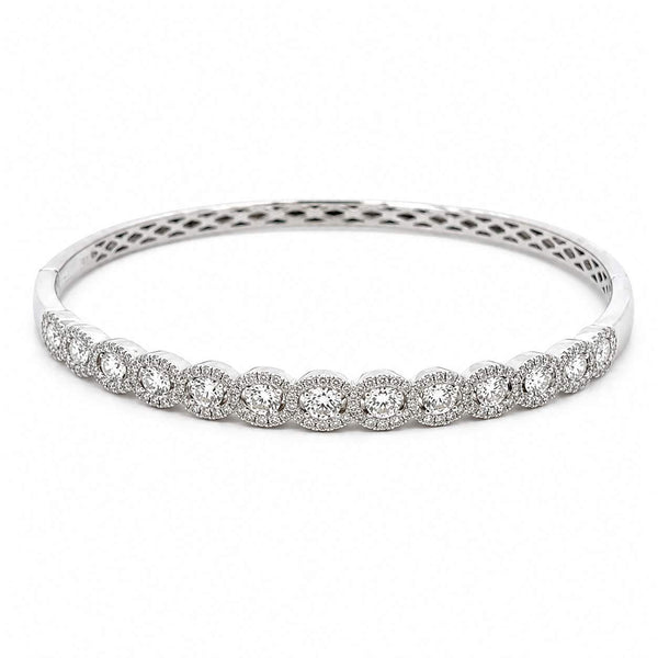 Halo Diamond Bangle