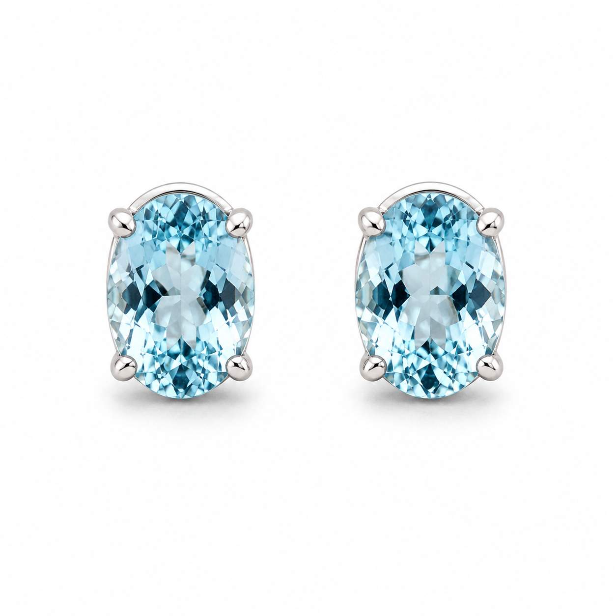 Aquamarine Stud Earrings