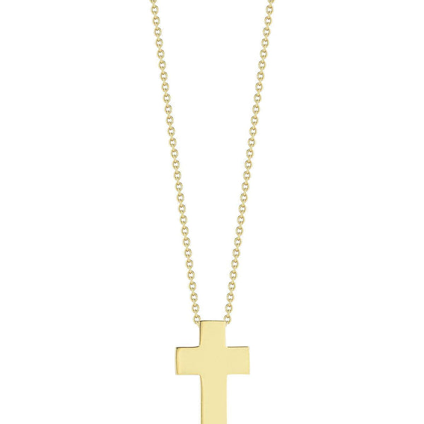 Roberto Coin Tiny Treasures High Polished Cross Pendant Necklace
