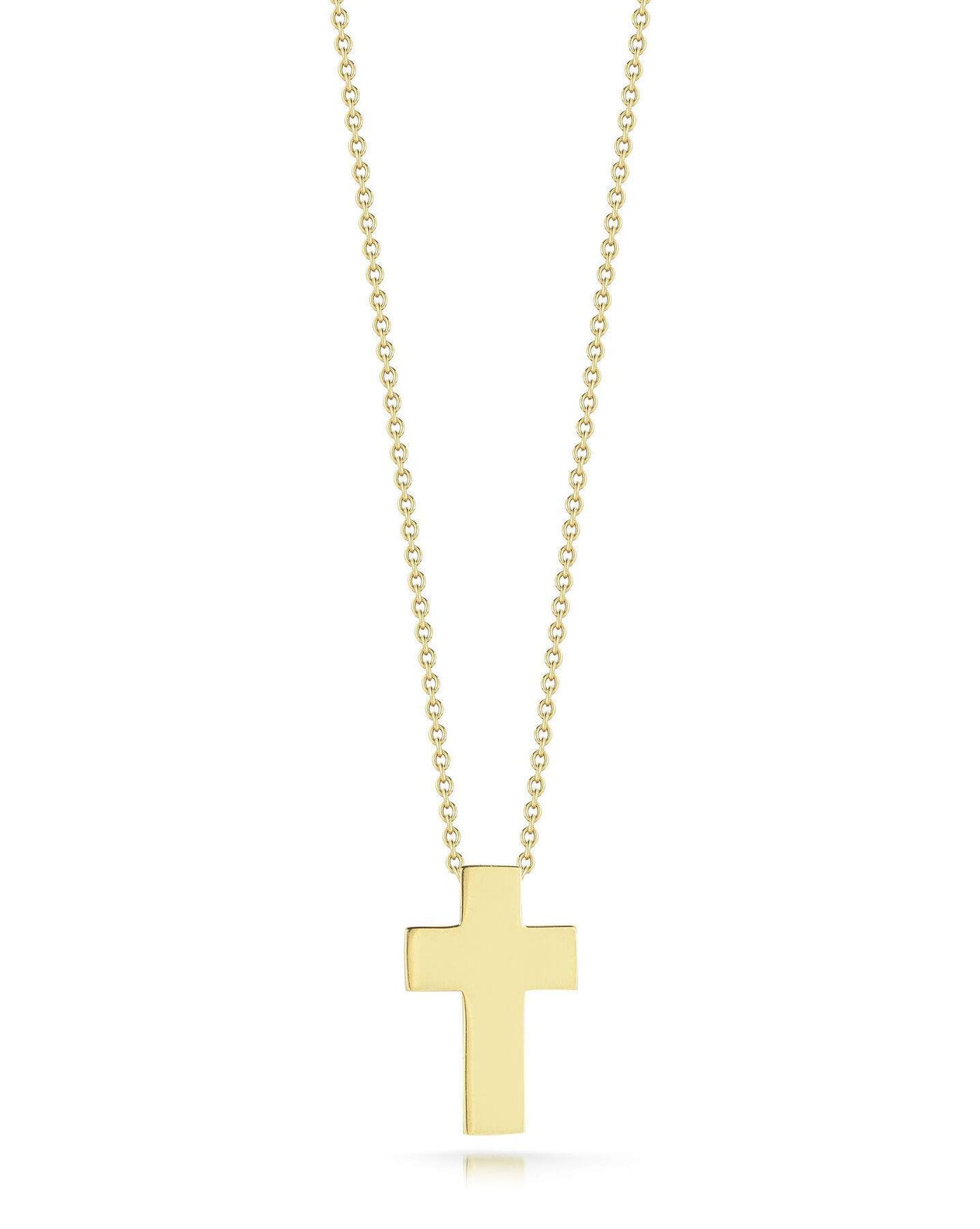 Roberto Coin Tiny Treasures High Polished Cross Pendant Necklace