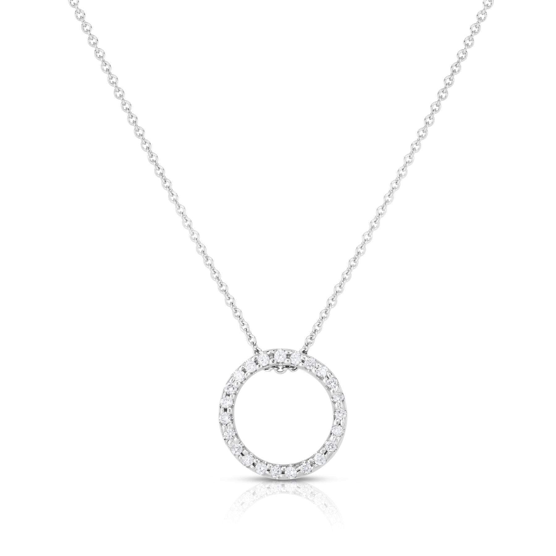 Roberto Coin Tiny Treasure Small Circle Pendant Necklace