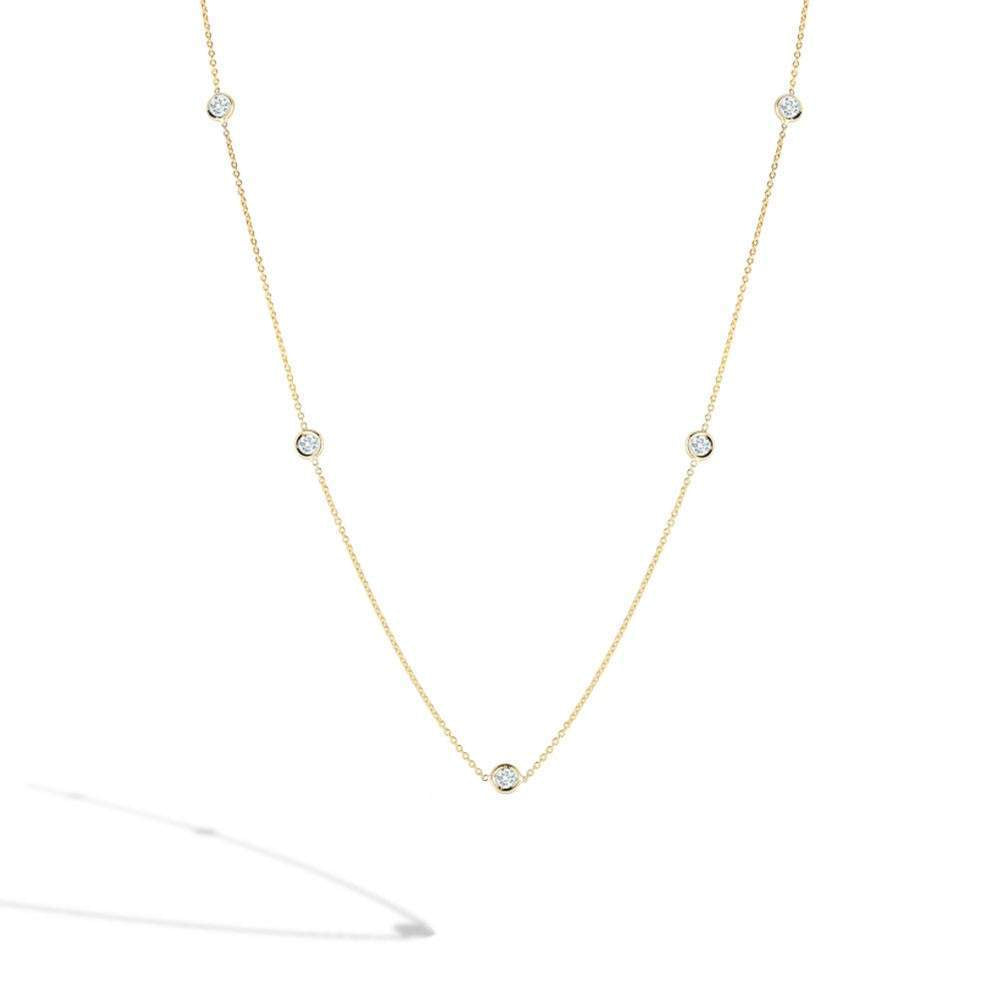 Roberto Coin Diamond By The Inch, 5 Stations Necklace