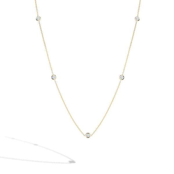 Roberto Coin Diamond By The Inch, 5 Stations Necklace