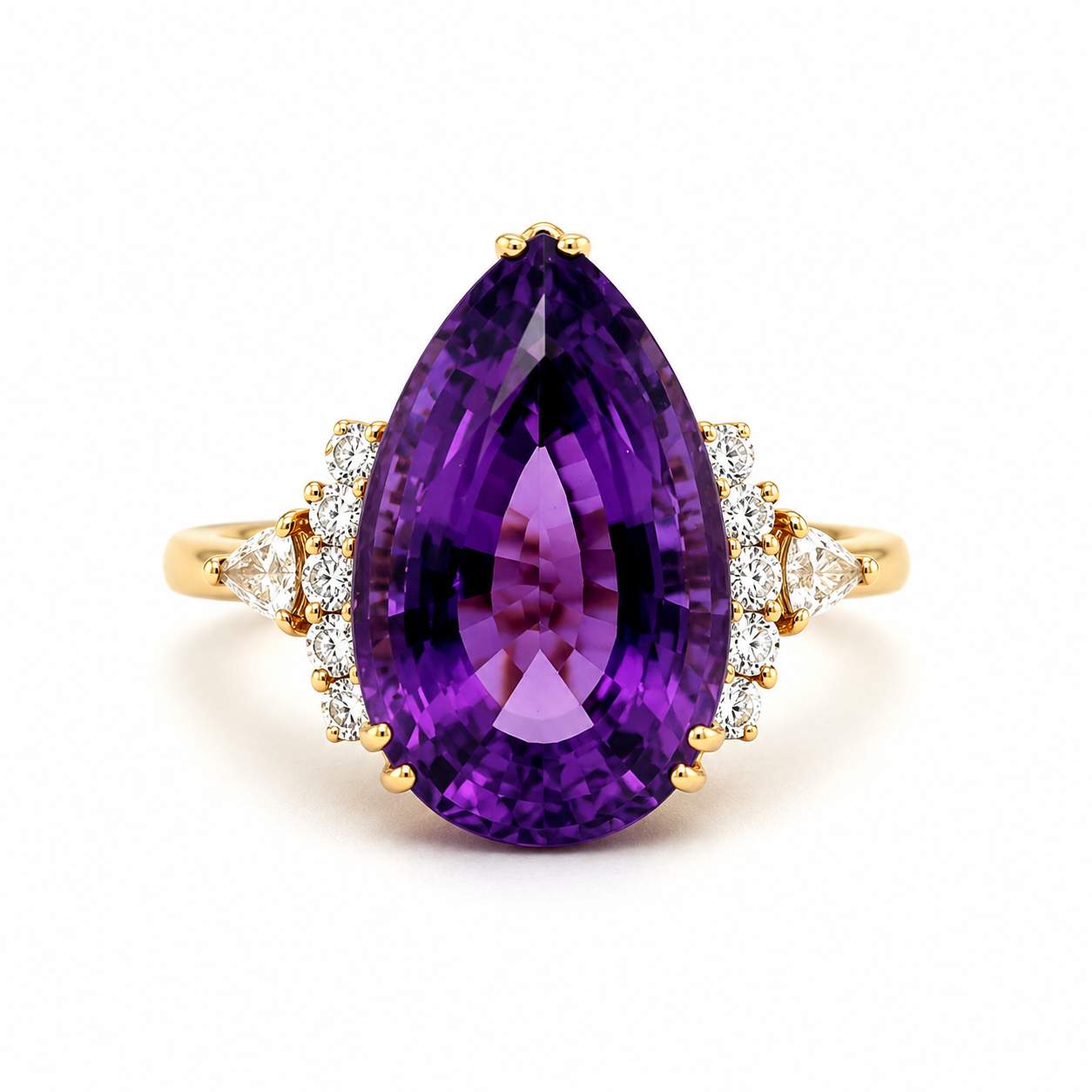 Amethyst & Diamond Ring