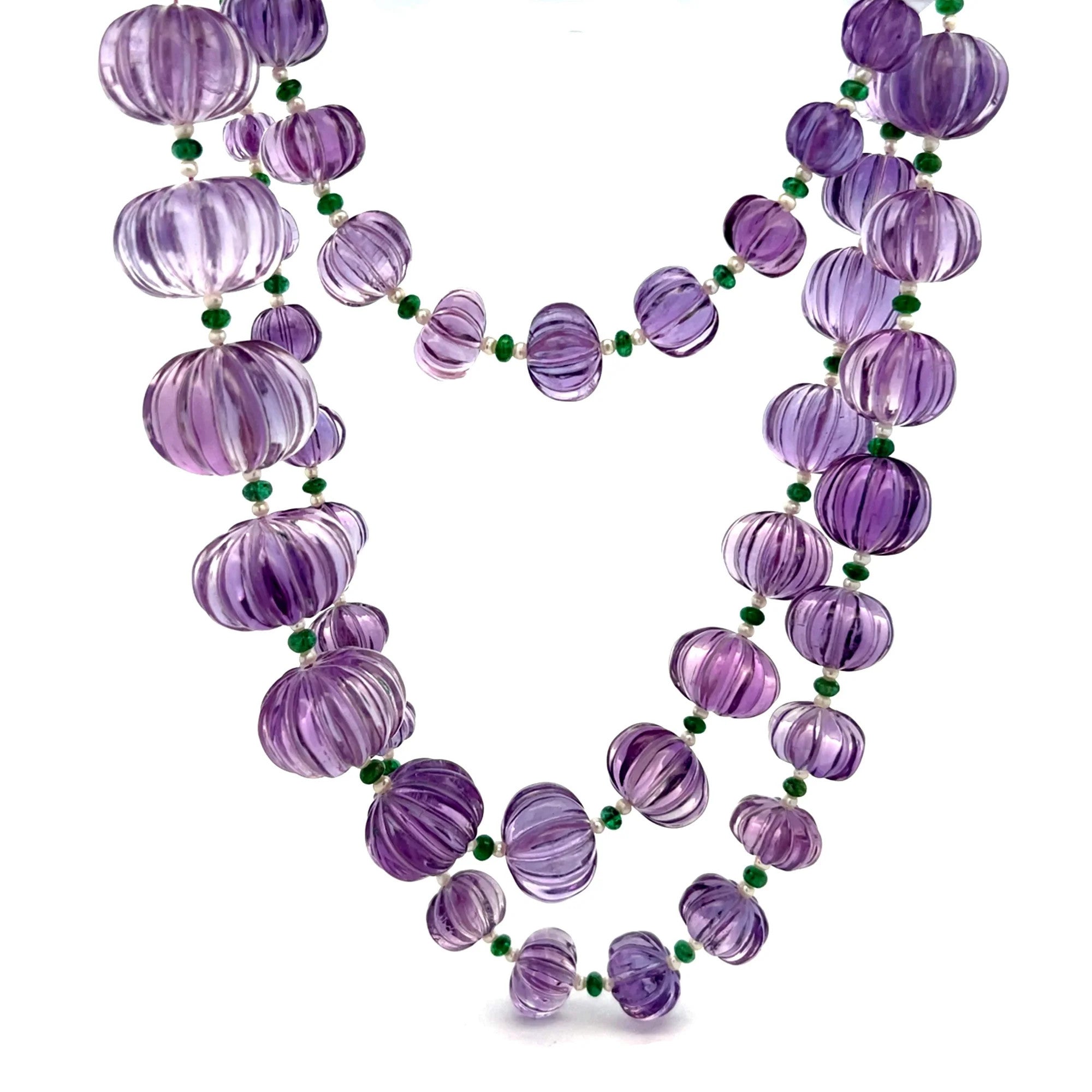 Amethysts Beaded Long Necklace