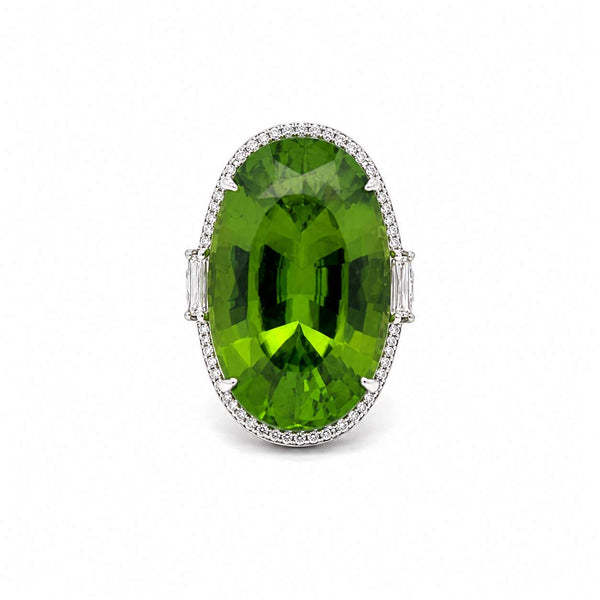 Peridot & Diamond Ring