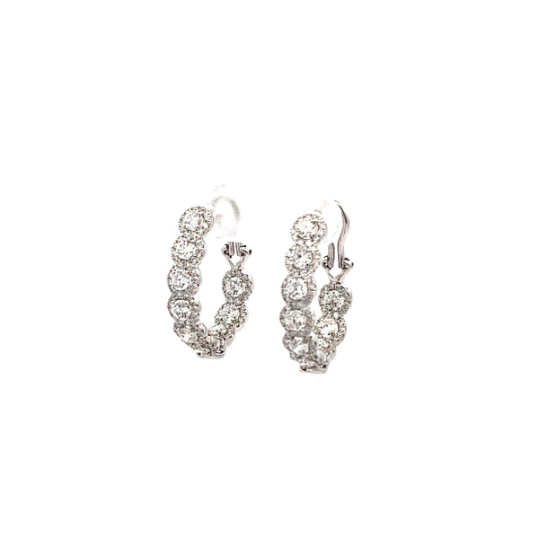 Diamond Hoop Earrings