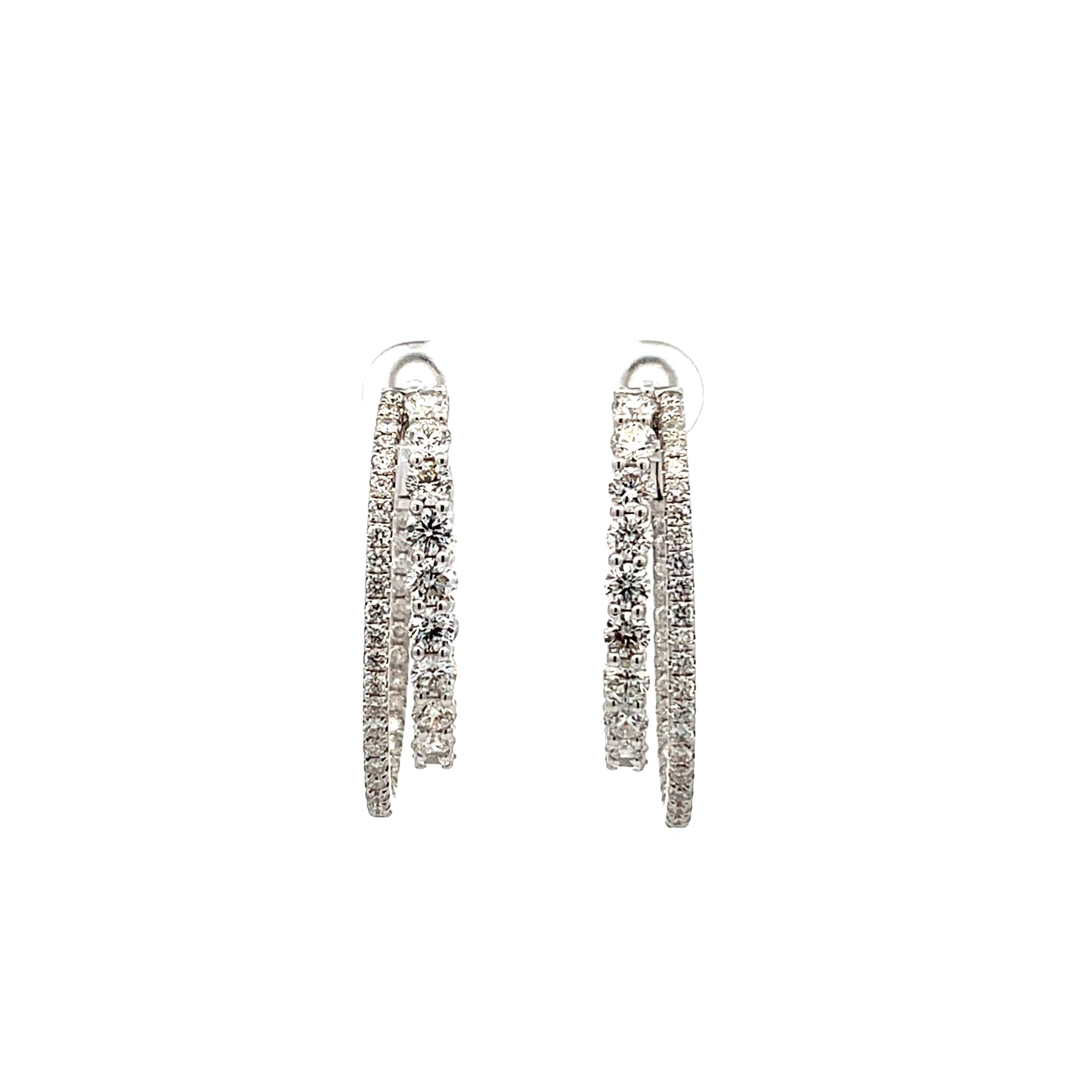 Diamond Hoop Earrings