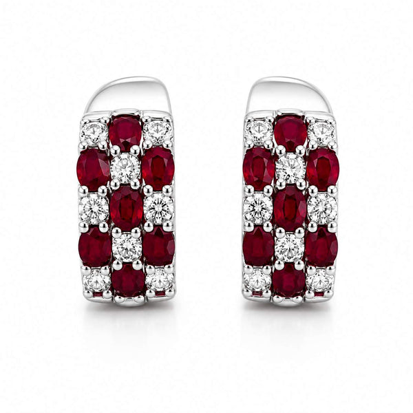 Ruby & Diamond Earrings