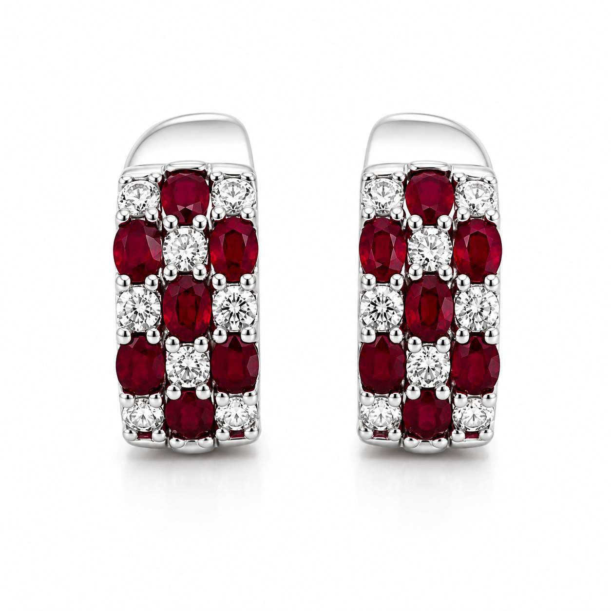 Ruby & Diamond Earrings