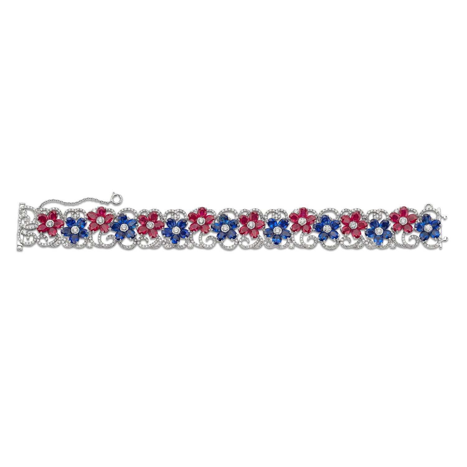 Sapphire and Ruby Bracelet