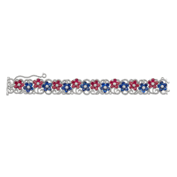 Sapphire and Ruby Bracelet