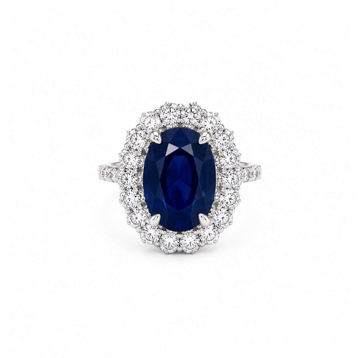 Sapphire Halo Ring