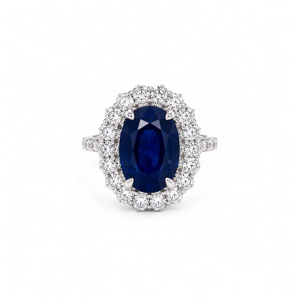 Sapphire Halo Ring