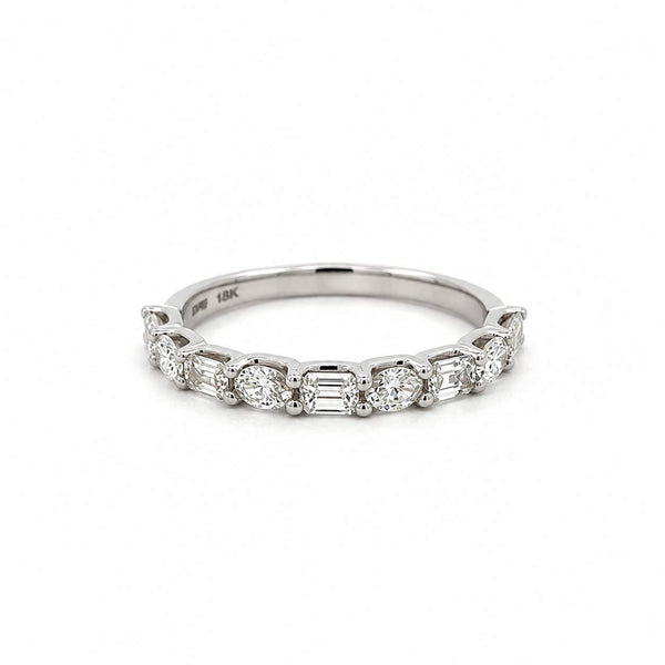 Diamond Half-Way Wedding Band