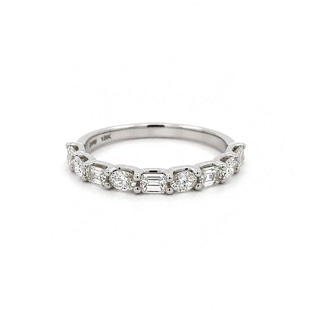 Diamond Half-Way Wedding Band