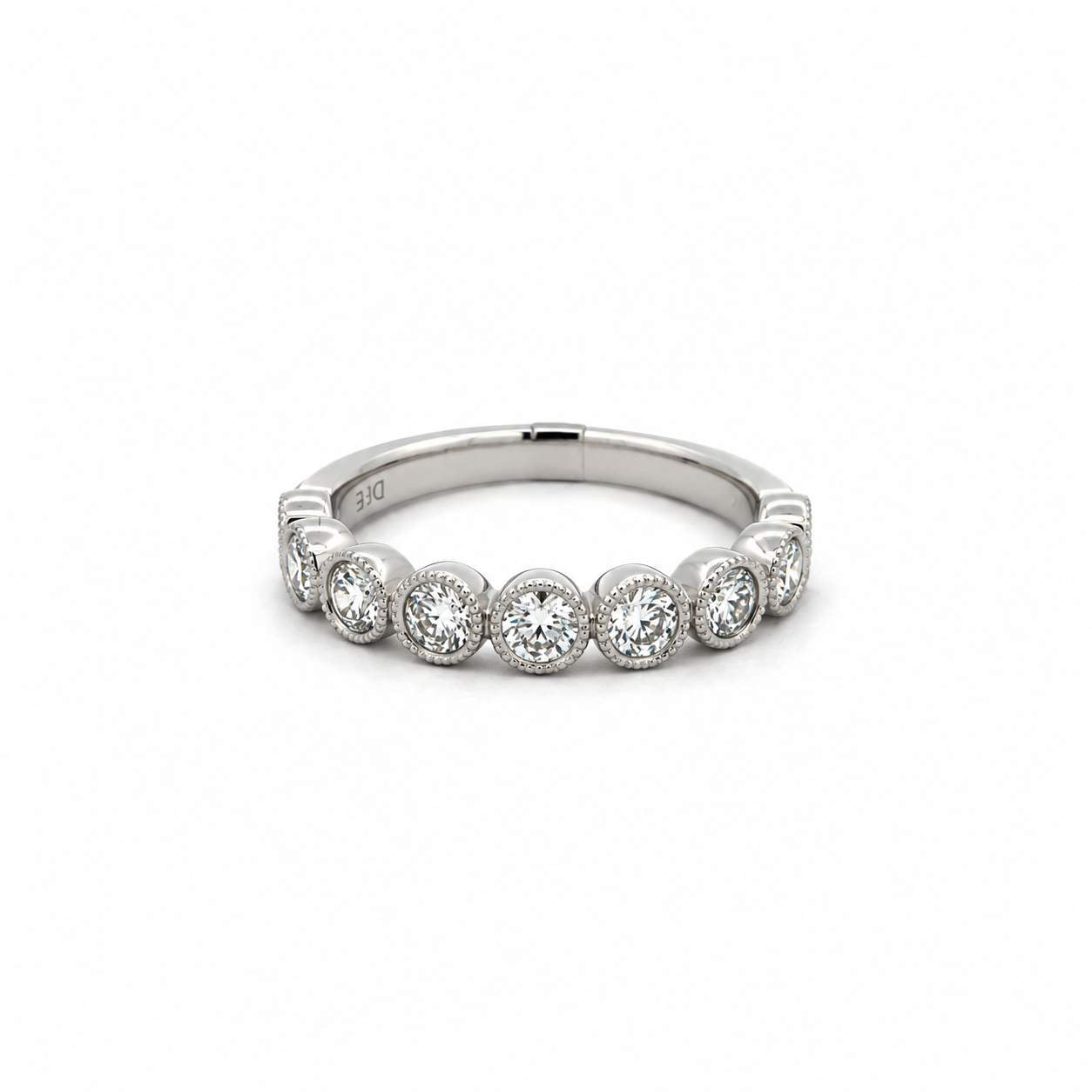 Diamond Half-Way Eternity Bezel-Set Band