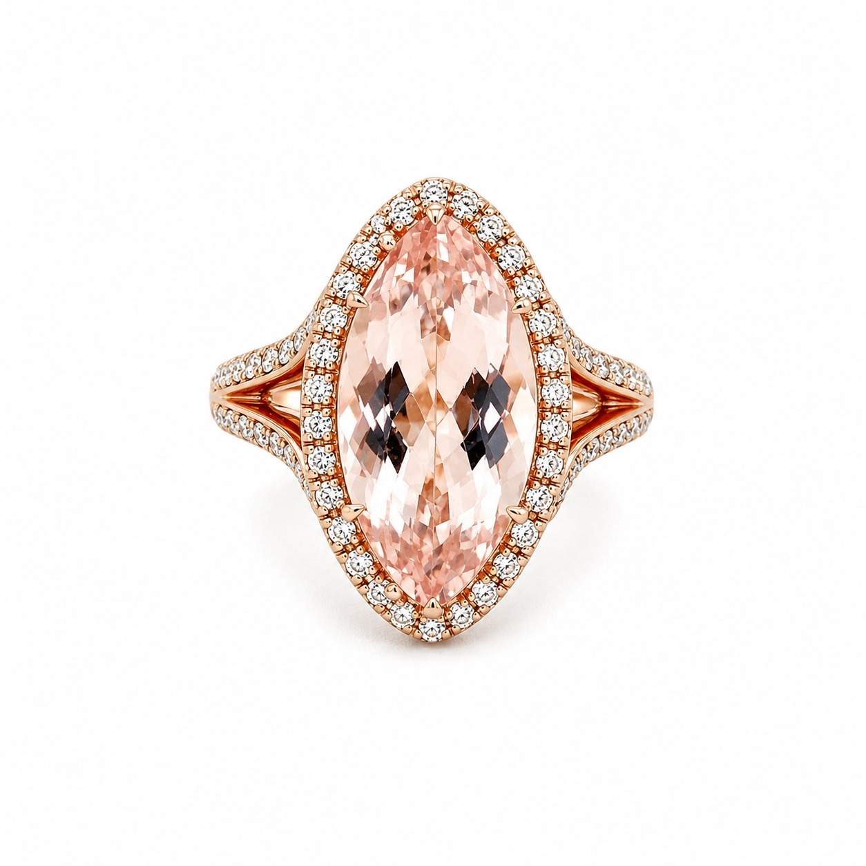 Morganite & Diamond Ring