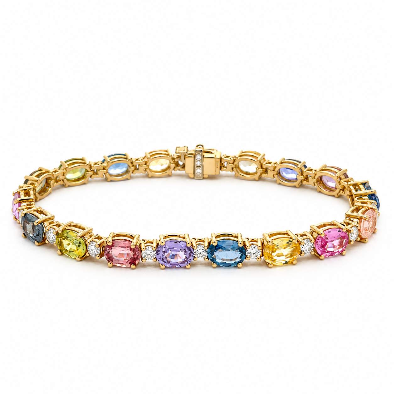 Sapphire & Diamond Tennis Bracelet